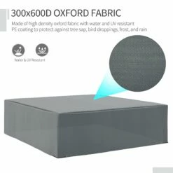 Outsunny Outdoor & Garden Furniture Rectangular Cover Water UV Resistant Protection Oxford Fabric - Grey -OUTSUNNY Shop 1645423954 11658400