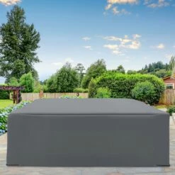 Outsunny Outdoor & Garden Furniture Rectangular Cover Water UV Resistant Protection Oxford Fabric - Grey -OUTSUNNY Shop 1645423965 98595100