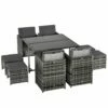 Outsunny 8-Seater Rattan Furniture Set Wicker Weave Patio Dining Table Seat - Grey 1 Outsunny 8-Seater Rattan Furniture Set Wicker Weave Patio Dining Table Seat - Grey -OUTSUNNY Shop 1645424893 73434400