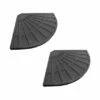 GardenKraft Parasol Base Plastic Shells With Cement Filling - Pack Of 2 -OUTSUNNY Shop 16910