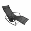 GardenKraft Outdoor Rocking Sun Lounger Relaxer - Black 1 GardenKraft Outdoor Rocking Sun Lounger Relaxer - Black -OUTSUNNY Shop 19179