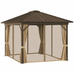 Outsunny Hardtop Gazebo With Curtains 3.6 X 3m - Brown 20 Outsunny Hardtop Gazebo With Curtains 3.6 X 3m - Brown -OUTSUNNY Shop 1aXd4d18141203190 jpg