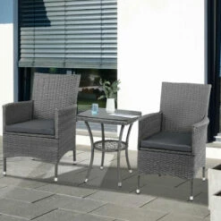Outsunny Rattan Bistro Set 3pc - Grey 16 Outsunny Rattan Bistro Set 3pc - Grey -OUTSUNNY Shop 1cT6ff17eecc2a6ec jpg