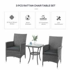 Outsunny Rattan Bistro Set 3pc - Grey 18 Outsunny Rattan Bistro Set 3pc - Grey -OUTSUNNY Shop 1gxa0917eecc2a6ec jpg