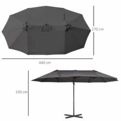 Outsunny Double Parasol 4.6m - Grey 14 Outsunny Double Parasol 4.6m - Grey -OUTSUNNY Shop 1ira121816f81bdcf jpg