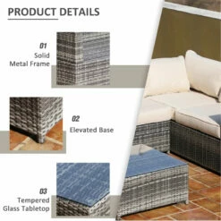 Outsunny Rattan Corner Sofa Set With Coffee Table - Beige -OUTSUNNY Shop 1sFb1017fc12b9ab6 jpg