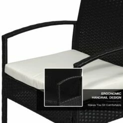 Outsunny 4 Pieces Outdoor PE Rattan Corner Sofa With Cushions - Black -OUTSUNNY Shop 2L03f917dc140fcbd