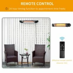 Outsunny 2000W Electric Patio Heater Wall Mounted Heater 15 Outsunny 2000W Electric Patio Heater Wall Mounted Heater -OUTSUNNY Shop 2lT88c17edc6554c0