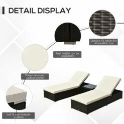 Outsunny Rattan Lounge Set - Natural -OUTSUNNY Shop 2yNa0917eecc2913b