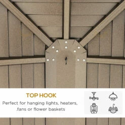 Outsunny Hardtop Gazebo With Curtains 3 X 4m - Brown 18 Outsunny Hardtop Gazebo With Curtains 3 X 4m - Brown -OUTSUNNY Shop 2zi2601893f17a563 jpg