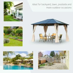 Outsunny Hardtop Gazebo 3.6m X 3m - Brown 22 Outsunny Hardtop Gazebo 3.6m X 3m - Brown -OUTSUNNY Shop 2zxd3117e9069b33f jpg