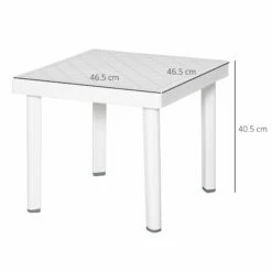 Outsunny Patio End Table - White -OUTSUNNY Shop 3 2 3baff67f 228f 412c afd7 b1c50b669ec4