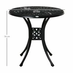 Outsunny Garden Dining Table - Black -OUTSUNNY Shop 3 2 9925d4f9 e115 4bf2 b3da 6533d2fd4996