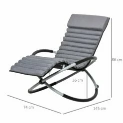 Outsunny Rocking Chair - Grey -OUTSUNNY Shop 3 2 c31fd7dd 36ae 47fb b555 2a60cabe45e8