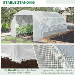 Outsunny Greenhouse Polytunnel 4x3x2m - White -OUTSUNNY Shop 3DDb1017f010117bb jpg