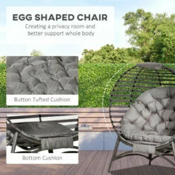 Outsunny Standing Egg Chair With Cushion - Brown -OUTSUNNY Shop 3IG88c17f010137c3 jpg