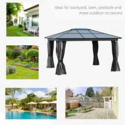 Outsunny Hardtop Gazebo 3.6 X 4m - Black & Dark Grey -OUTSUNNY Shop 3oE75617f96872b6d jpg