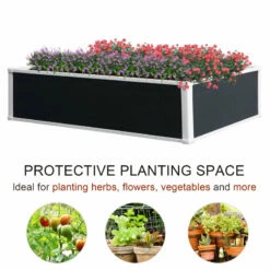 Outsunny Garden Raised Bed 120x90x30 Cm - Grey -OUTSUNNY Shop 3rua0917f6895d93d jpg