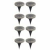 Silver & Stone Outdoor Solar Ground Lights Pack Of 8 -OUTSUNNY Shop 4504870