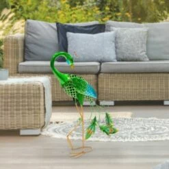GardenKraft Solar Metal Peacock 56cm -OUTSUNNY Shop 4927785 5
