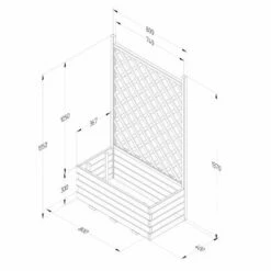 Forest Garden Trellis Planter 137cm(h) X 80cm(w) X 40cm(d) -OUTSUNNY Shop 4937425 4
