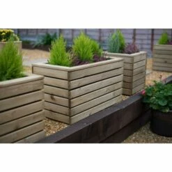 Forest Garden Linear Planter - Double 44cm(h) X 80cm(w) X 40cm(d) -OUTSUNNY Shop 4937456 4