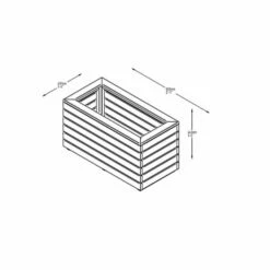 Forest Garden Linear Planter - Double 44cm(h) X 80cm(w) X 40cm(d) -OUTSUNNY Shop 4937456 7