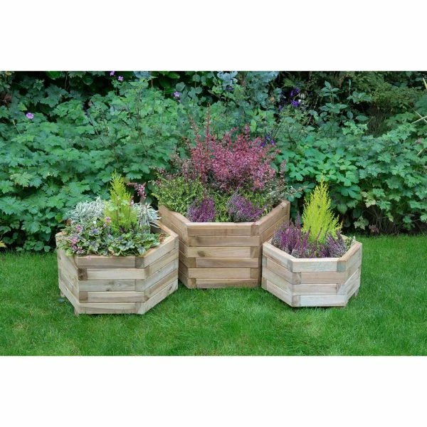 Forest Garden York Hexagonal Planter - Set Of 3 5 Forest Garden York Hexagonal Planter - Set Of 3 - Image 3