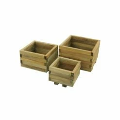 Forest Garden Kendal Square Planter - Set Of 3