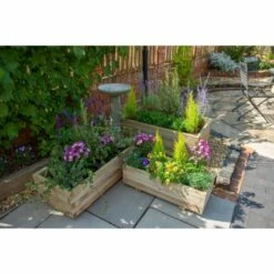 Forest Garden Durham Rectangular Planter - Set Of 3 -OUTSUNNY Shop 4937531 1