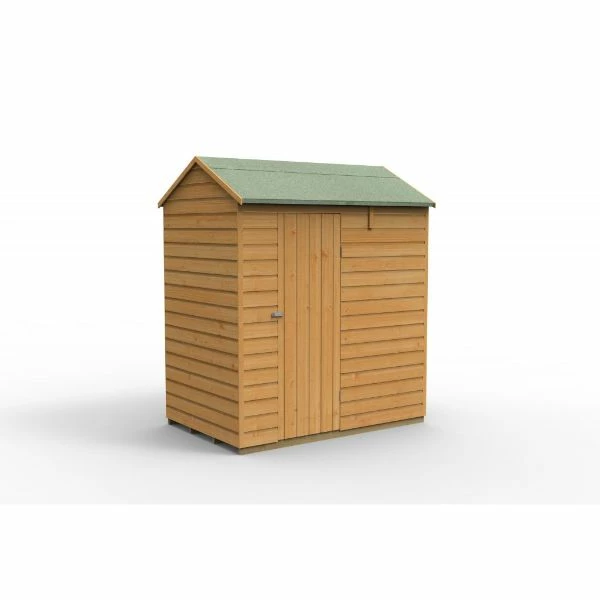 Forest Garden Shiplap Dip Treated 6x4 Reverse Apex Shed - No Window 4 Forest Garden Shiplap Dip Treated 6x4 Reverse Apex Shed - No Window - Image 2
