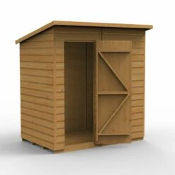 Forest Garden Shiplap Treated 6x4 Pent Shed - No Window