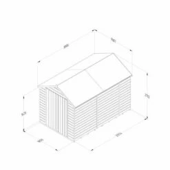 Forest Garden Shiplap Dip Treated 6x10 Apex Shed - No Window, Double Door -OUTSUNNY Shop 4937814 3