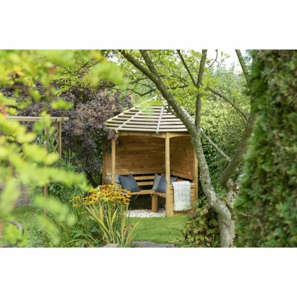 Forest Garden Venetian Corner Arbour 12 Forest Garden Venetian Corner Arbour - Image 10