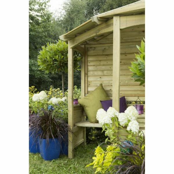 Forest Garden Venetian Corner Arbour 5 Forest Garden Venetian Corner Arbour - Image 3