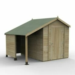 Forest Garden Timberdale 6 X 8 Double Door Apex Shed
