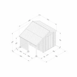 Forest Garden Timberdale 6 X 8 Double Door Apex Shed -OUTSUNNY Shop 4937876 3