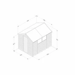 Forest Garden Shiplap Dip Treated 8x6 Apex Shed -OUTSUNNY Shop 4937890 4