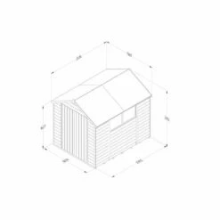 Forest Garden Overlap Pressure Treated 8x6 Apex Shed - Double Door 19 Forest Garden Overlap Pressure Treated 8x6 Apex Shed - Double Door -OUTSUNNY Shop 4937906 4