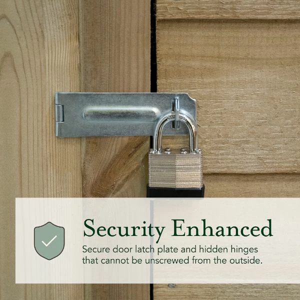 Forest Garden Overlap Pressure Treated 8x6 Apex Shed - Double Door 7 Forest Garden Overlap Pressure Treated 8x6 Apex Shed - Double Door - Image 5