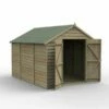 Forest Garden Overlap Pressure Treated 10x8 Apex Shed - Double Door -OUTSUNNY Shop 4937913 2
