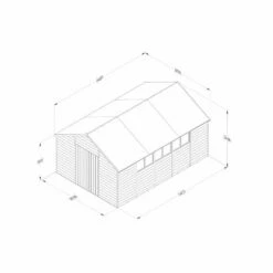 Forest Garden Overlap Pressure Treated 10x15 Apex Shed - Double Door 19 Forest Garden Overlap Pressure Treated 10x15 Apex Shed - Double Door -OUTSUNNY Shop 4937951 4