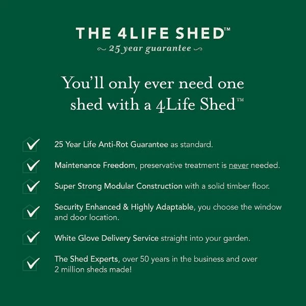 Forest Garden Overlap Pressure Treated 10x15 Apex Shed - Double Door 10 Forest Garden Overlap Pressure Treated 10x15 Apex Shed - Double Door - Image 8