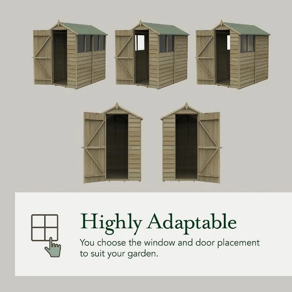 Forest Garden Overlap Pressure Treated 10x15 Apex Shed - Double Door 9 Forest Garden Overlap Pressure Treated 10x15 Apex Shed - Double Door - Image 7