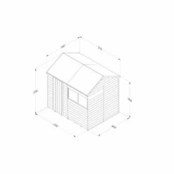 Forest Garden Overlap Pressure Treated 8x6 Reverse Apex Shed -OUTSUNNY Shop 4937968 4
