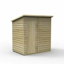 Forest Garden Overlap Pressure Treated 6x4 Pent Shed - No Window -OUTSUNNY Shop 4937999 2