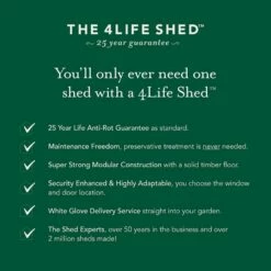 Forest Garden Overlap Pressure Treated 6x4 Pent Shed - No Window -OUTSUNNY Shop 4937999 4