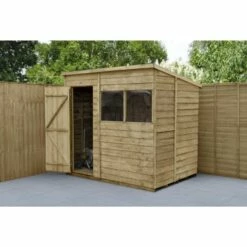 Forest Garden Overlap Pressure Treated 7x5 Pent Shed -OUTSUNNY Shop 4938002 1