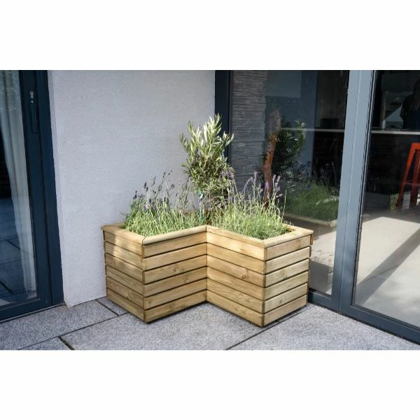 Forest Garden Linear Corner Planter 80cm 3 Forest Garden Linear Corner Planter 80cm