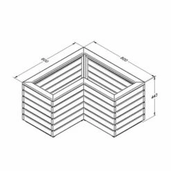 Forest Garden Linear Corner Planter 80cm 9 Forest Garden Linear Corner Planter 80cm -OUTSUNNY Shop 4938040 4